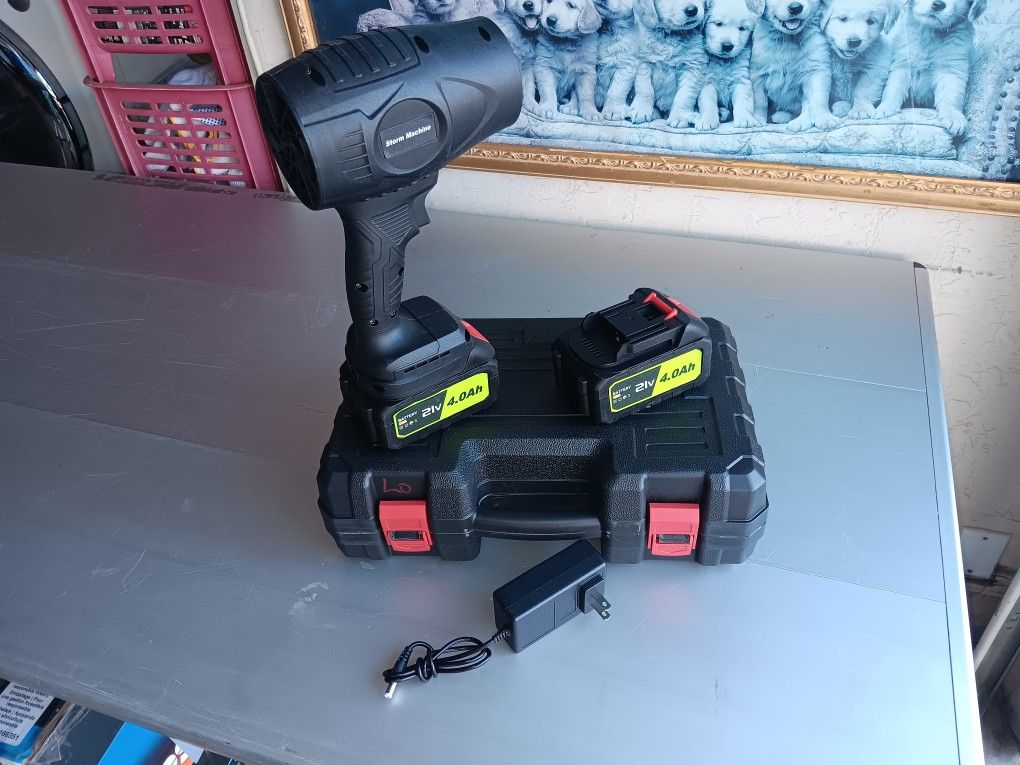 Portable Leaf Blower Two Batteries New $25 Firm