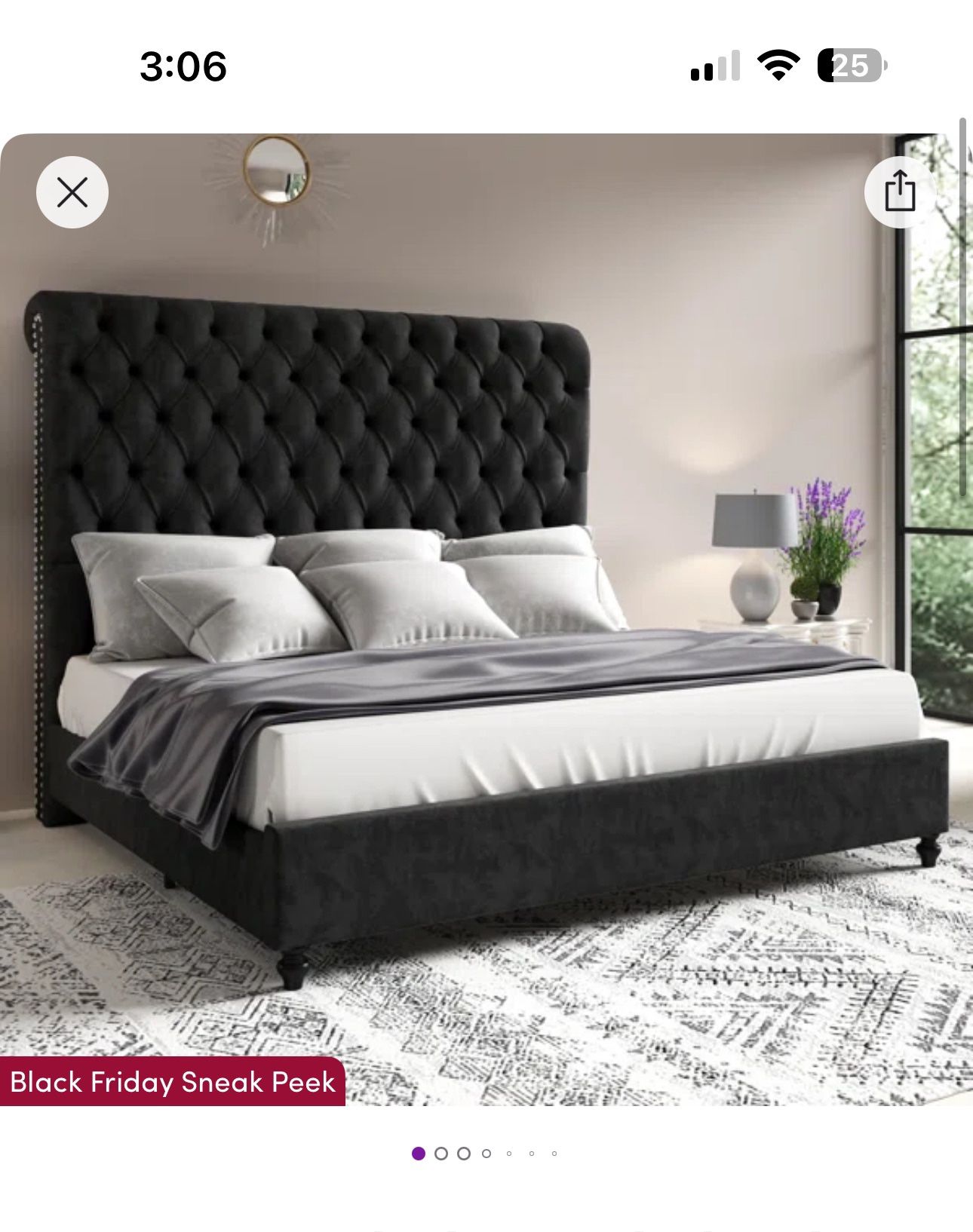 Black Queen Size Bedframe