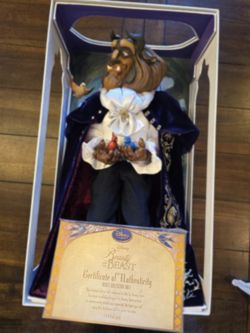 Disney Limited Edition Winter Doll Beauty and the Beast -Beast  17" LE 3500 NIB - Cert #1453 Of 3500
