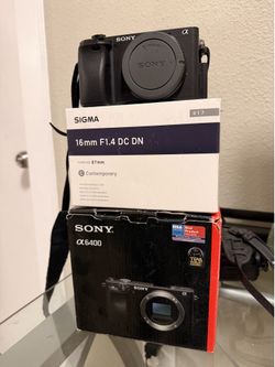 Sony Alpha A6400 Mirrorless Camera with 2 Sigma Lenses and Accessories