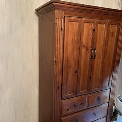 Armoire Cabinet W/ Drawers and Mini Trampoline For Sale!