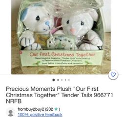 Precious Moments Retired 1998 Tender Tails “Our First Christmas”