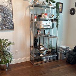  Metal and Wood Bookshelfw