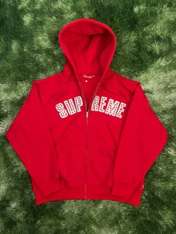 BBsimons x supreme collab red full zip up jacket