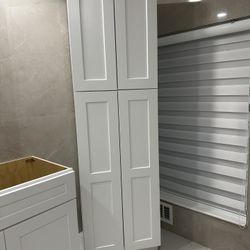 Brand New White Tall Wooden Pantry Cabinet – 83”H × 24”W × 21”D