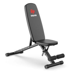 Olympic Weight Bench Set, Bench Press Set with Olympic Barbell, Home Gym Combo for Strength Training, Sit Up & Flybird Training