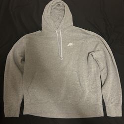 Grey Nike Men's Club Fleece Hoodie