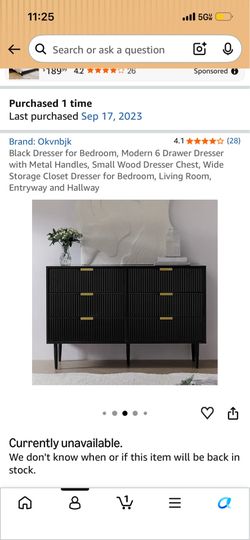 Black dresser