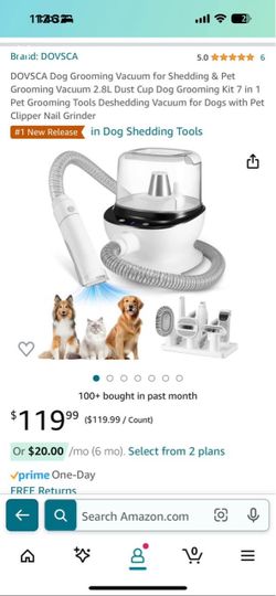DOVSCA 7-in-1 Dog Grooming Vacuum Kit