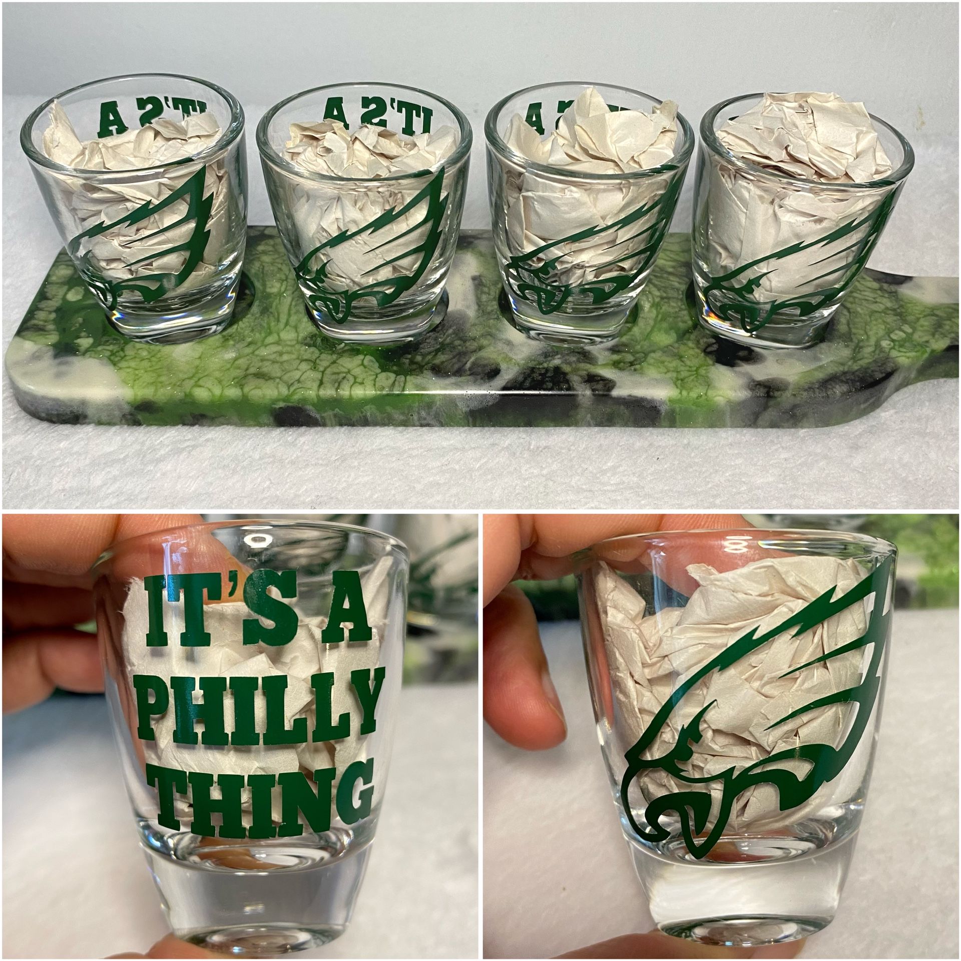 philadelphia eagles shot glasses