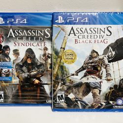 Assassin's Creed IV Black Flag & Assassin’s Creed Syndicate PS4 Lot BRANDNEW !!