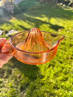 Pink Glass Citrus Juicer- Vintage Pink Depression Glass