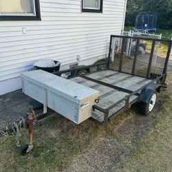 5X8 Utility Trailer With Toolbox