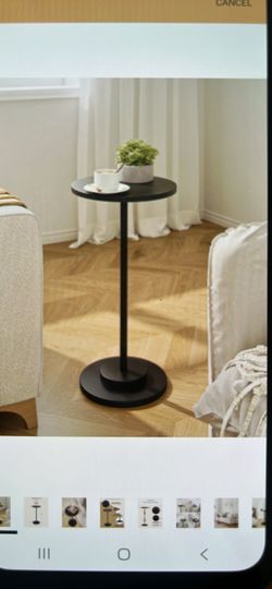 Small Black Round Table