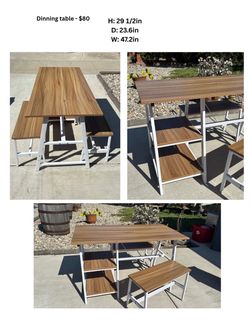 Dinning table with selves - Cute and almost new