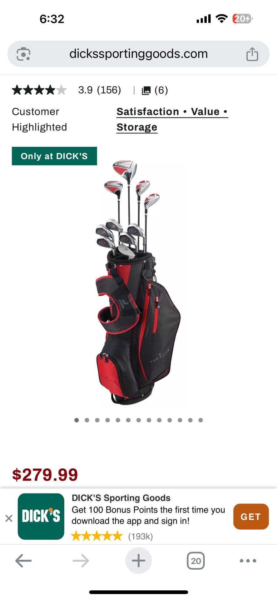Top Flite Golf Bag