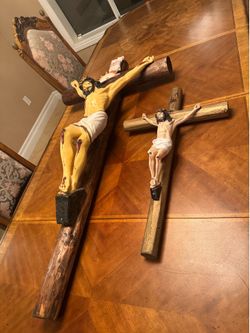 Wood cross set of two