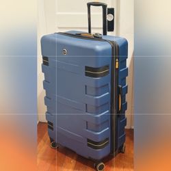 LRG Royal Blue 360 Spinner Wheels Hardshell Case LUCAS Suitcase Italian Designer 31” Expandable Travel Luggage
