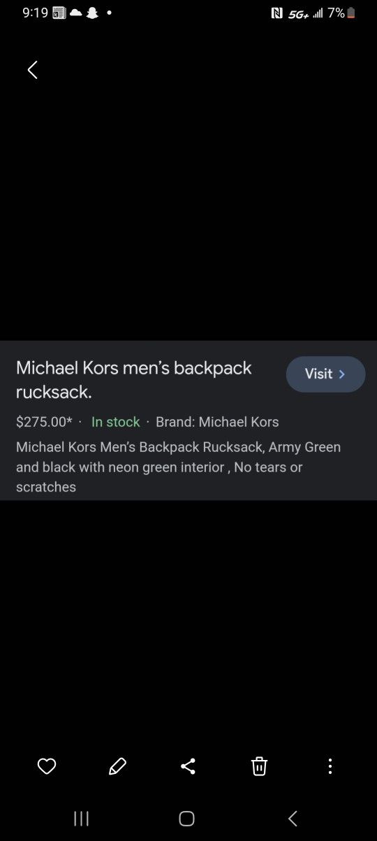 Michael Kors Mens Backpack