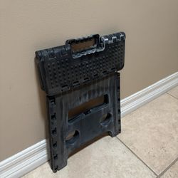 13”Inch Black Plastic Folding Step Stool 