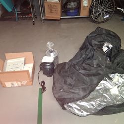 Used Grow Tent, 2-New Mars Grow Lights, New Flitered Air Blower