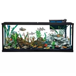 Brand New 55 Gallon Aquarium (Fish Tank Fishtank) With 50 Pounds Of Brand New Rocks & 25 Pounds of Sand 