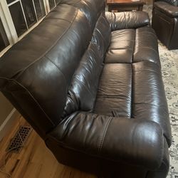 Leather Couch   Leather Chair 