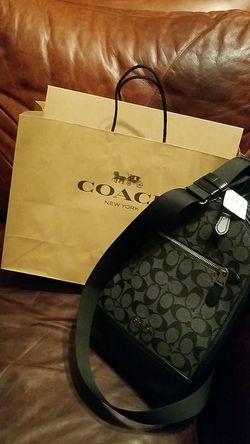 Coach mens back pack monogram