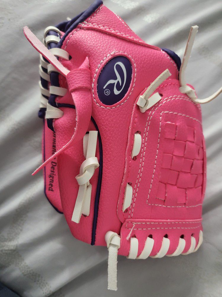 Pink Rawlings Baseball Glove $12