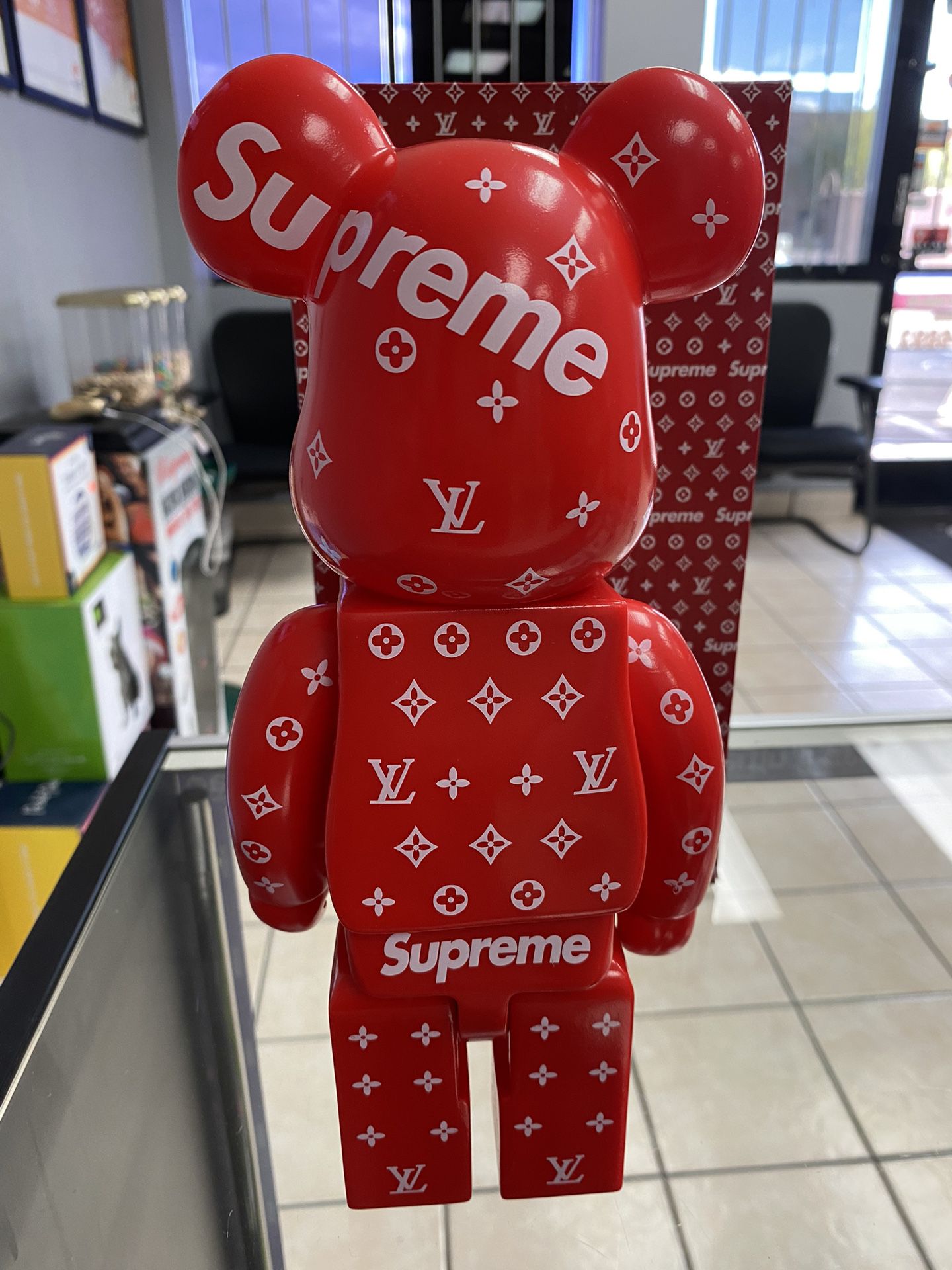 Bearbrick x LV Supreme 400% Bear