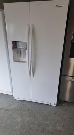 Whirlpool Side By Side White Refrigerator Fridge
