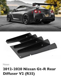 2012-2020 Nissan GTR Rear diffuser v2 R35