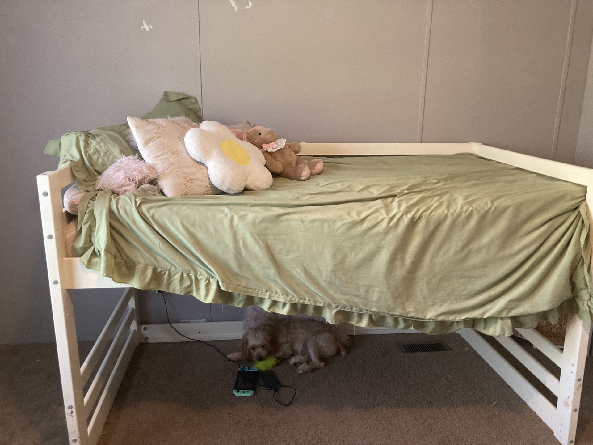 White Twin Bed