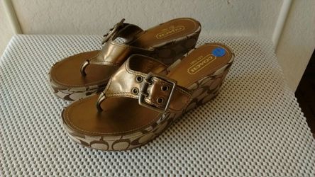 Coach signature wedges size 8