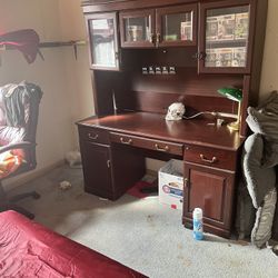 Cherry wood executive desk
