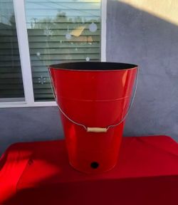 Christmas Decoration  Giant Metal Red Bucket 