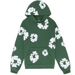 Green Denim Tear Hoodie