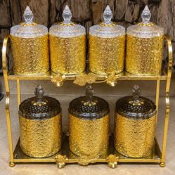 Gaming PC Gold-colored kitchen container set