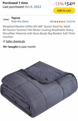 Topcee Weighted Blanket 20lbs Queen Size