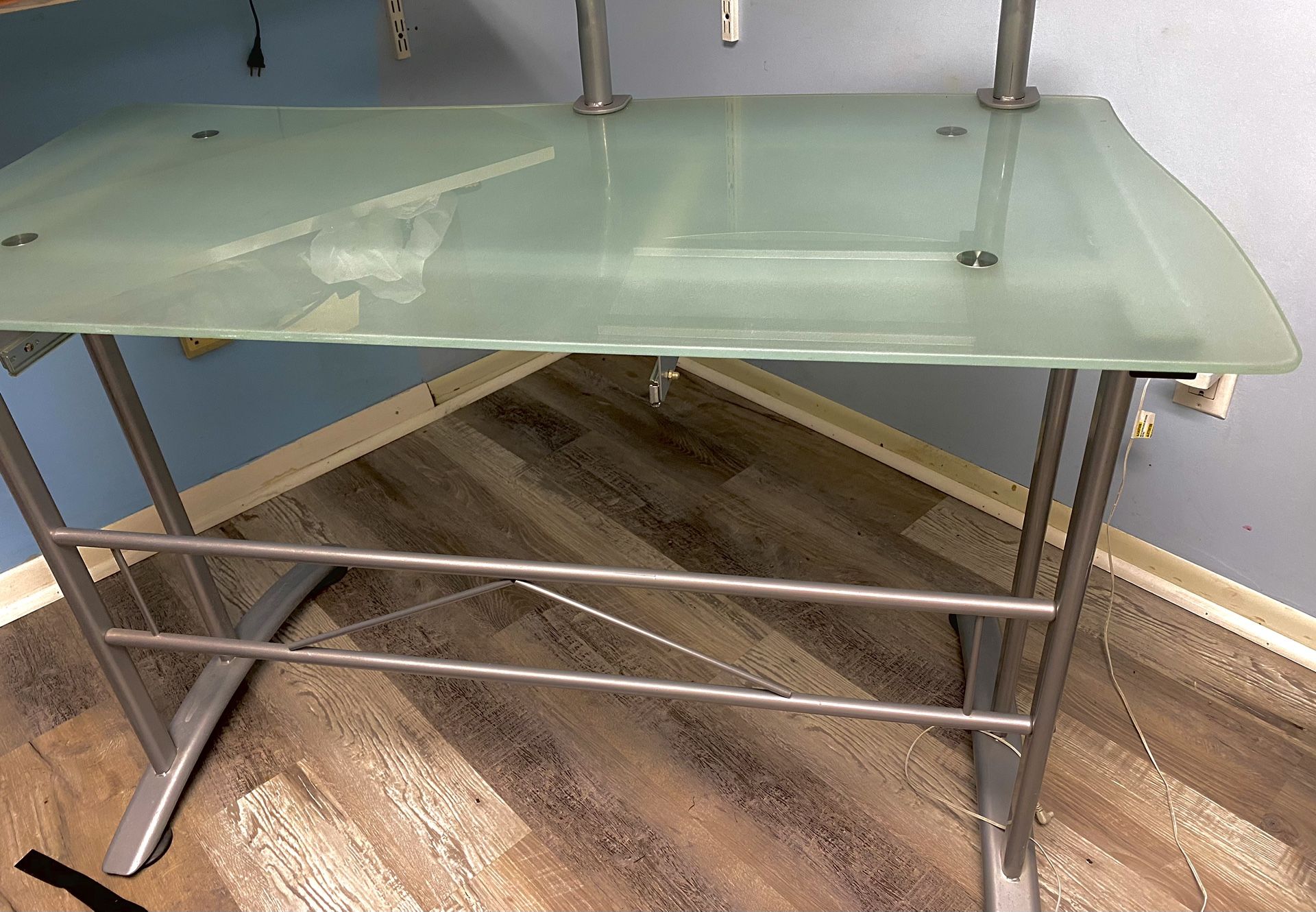 1990’s Glass Vintage Computer Table