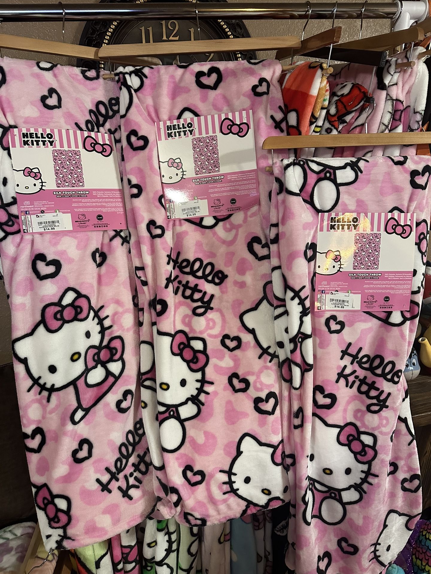 Hello Kitty Blanket Cheetah Print