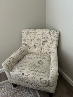 Script Print Armchair