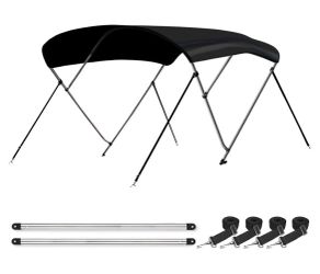Leader Accessories 3-4 Bow Bimini Top for Boats Boat Canopy Cover 54” H 79-84”W