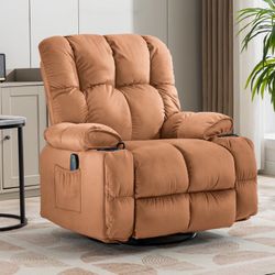 Oversized Massage Recliner Chair with Cup Holders
