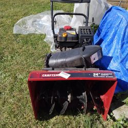 24 Inch Electric Start Snow Blower