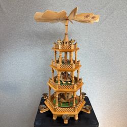 German Wooden Christmas Pyramid Carousel