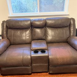 Leather Love Seat