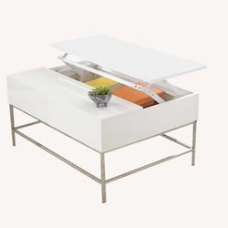 West Elm Lift Top Coffee Table - GLOSSY WHITE 
