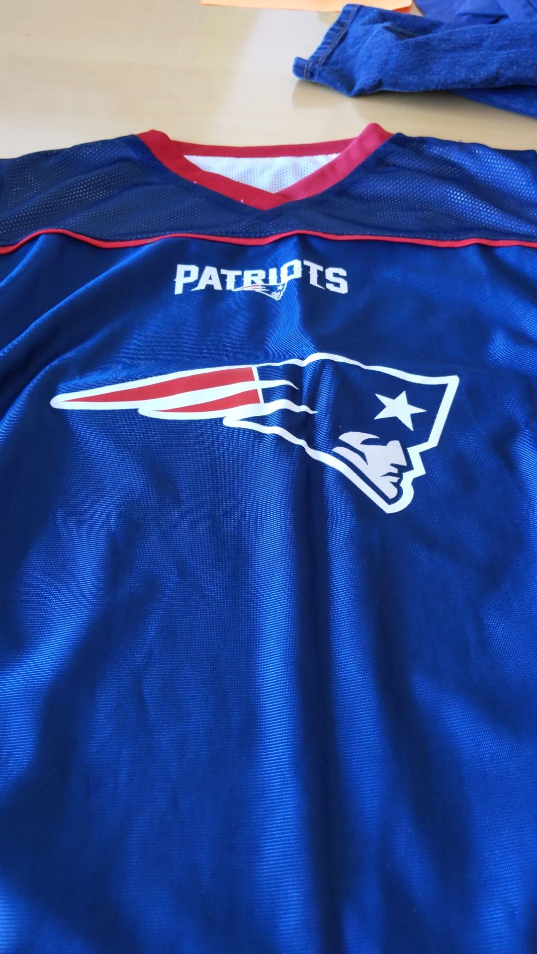 Reversible New England Patriots flag football jersey youth medium