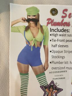 Sexy Plumbler Halloween Costume Small